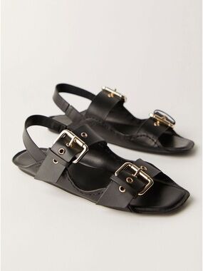 Free People Blossom Buckle Slingback Flat Sandals New 11